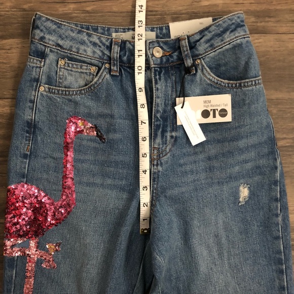TOPSHOP Sequin “High Waisted/Mom/Tall” Jeans! 26 - Picture 4 of 7
